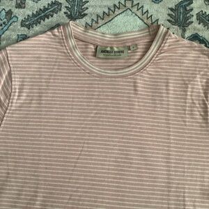 Amongst Others Pink Striped T-Shirt men’s small EUC